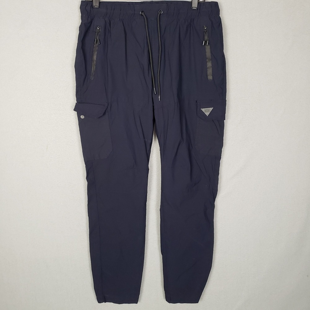 Benjamin Black Pull On Cargo Pants Elastic Waist Jogger Activewear Sporty Size L